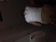 Toilet voyeur pissing