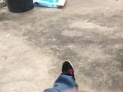 Masturbating