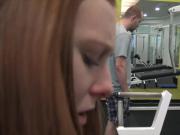 Naughty guy picks up young hottie and fucks her right in gym
