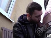 Gay paid to blow young dick and taste his cum in public