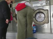 Creep Shots girl next door type at laundry room nice ass