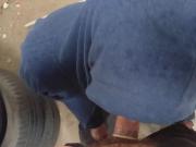 Blowjob in a garage
