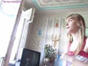 Shy Russian Blonde Teen Suck Cock On Cam At Home POV