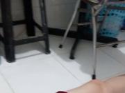 Red Satin Mini Skirt Masturbation