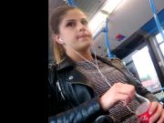 Sexy Teen Candid Spy on Bus