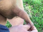 Outdoors foreskin - with wanking