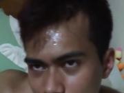 Asian boy wanking & sucking on face - 3'42''