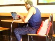Candid Ebony Feet Heelpop 2 Faceshot