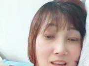 Vietnamese online friend teasing with her tits