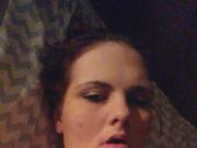 Sucking and gagging on a 9 inch cock