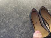 Cum over her well worn flats