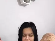 I masturbate my girl, no mercy until she has a squirting orgasm