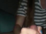 Awesome handjob & cumshot from girl with painted nails