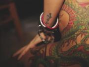 artsy naked tattoo-girl