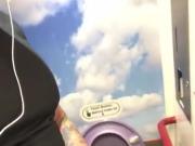 Big cock, hot guy in the train toalet