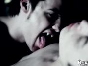 Sexy twink vampire gets his small asshole fucked very rough