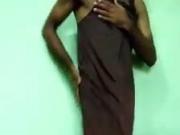Crossdresser with her satin nighty