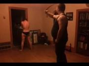 Pretty girl in hard whipping