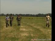 Hunky Soldiers Working Out