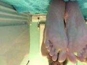 Sissy feet masturbation POV homemade