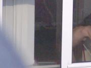 Window voyeur - Teen neighbour all naked doing her laundry