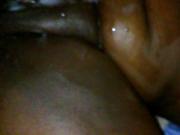 Thick ebony spray with cock juice