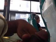 Watching my dick in the bus