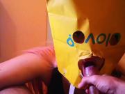 Most funny Deepthroat ever - Halloween costume as Glovo