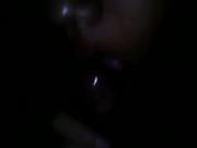 indonesian babe giving bj and playing with cum