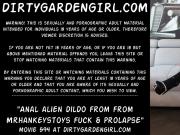 Anal alien dildo from from Mrhankeystoys fucking & prolapse