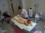 Hidden camera. Beauty salon hair removal pussy