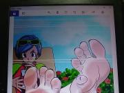 Bulma Feet foot fetish Cum Tribute
