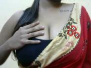 Indian black bra and saree nice caverage
