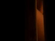 through window voyeur - mature couple masturbates each other