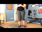 Thick fat Ass girl home workout - Part 2