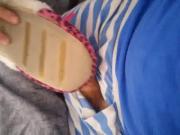 Wifes slippers fucked