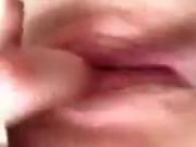 Close up clit juice play