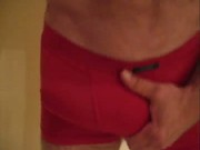 Filled red trouser