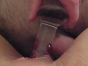 Cock plus Dildo Creampie