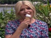 HOLLY WILLOUGHBY LICKING ICE CREAM SLO MO