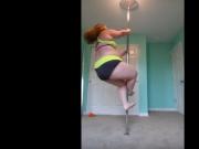 Sexy bbw pole dance