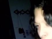 brunette eagerly sucks