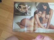 Rosie Jones and Lucy Pinder cumtribute
