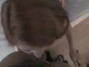 Amateur redhead filming with her boyfriend
