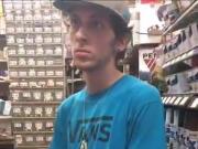 Young boy hot in the store
