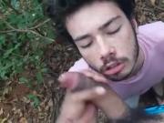 Sucking a dick in the woods part1