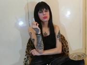 Sexy goth domina smoking pt1 HD