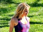 Kate Hudson photos during yoga shoot