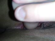 Teasing pussy with anal plug