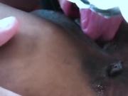 Draining a big uncut dick